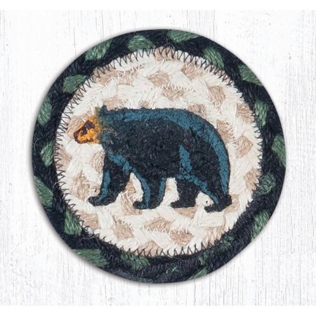 CAPITOL IMPORTING CO 5 in. Jute Round Mama Bear Printed Coaster 31-IC116MB